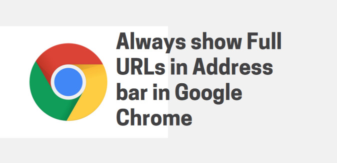 Always show Full URLs in Address bar in Google Chrome